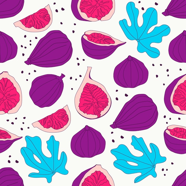 Seamless pattern with figs