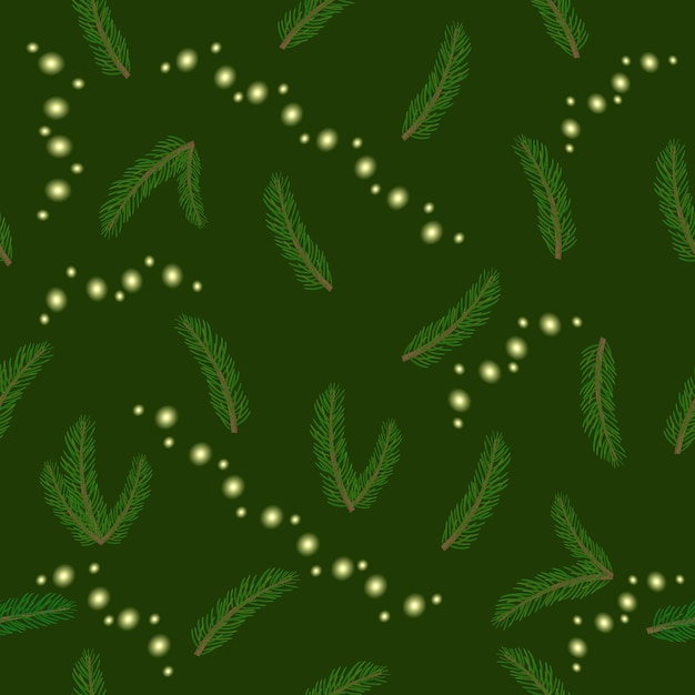 seamless pattern with fir branchChristmas background