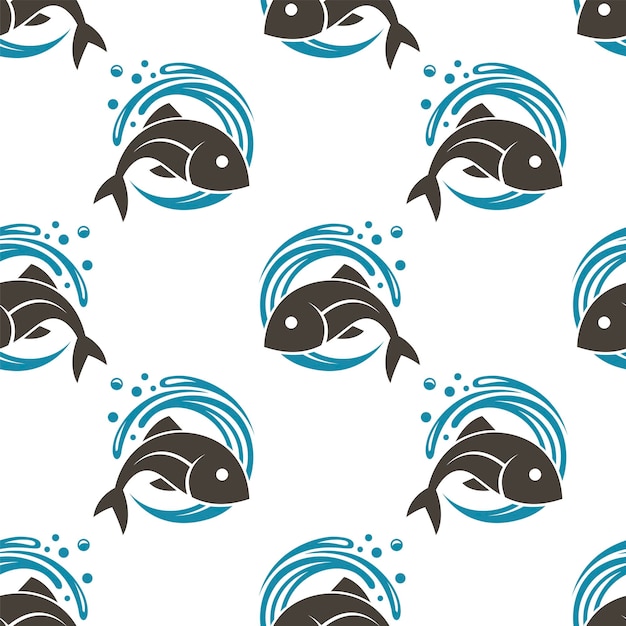 seamless pattern with fish