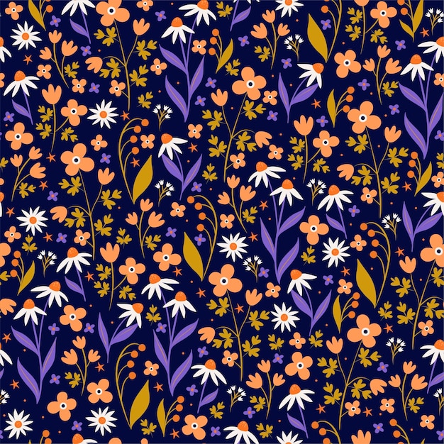 Seamless pattern with flowers