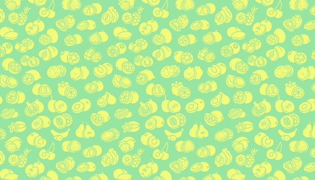 Seamless pattern with fruit icons