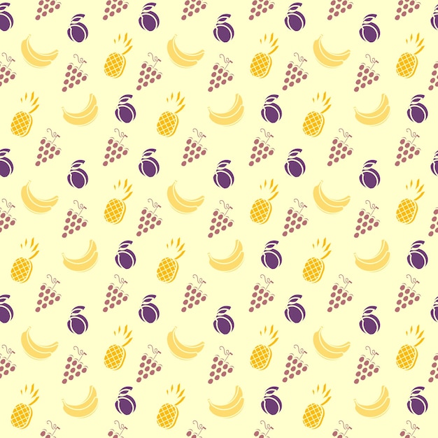 Seamless pattern with fruits