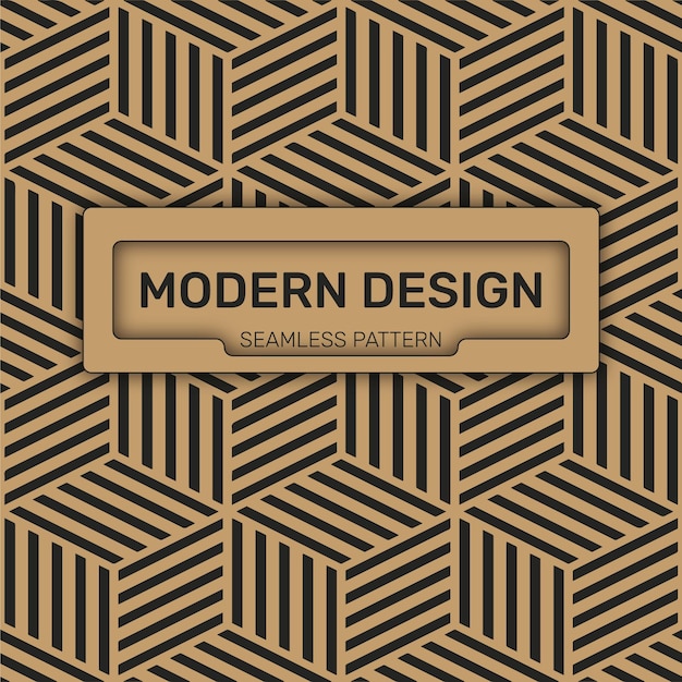 A seamless pattern with a gold and black geometric pattern.