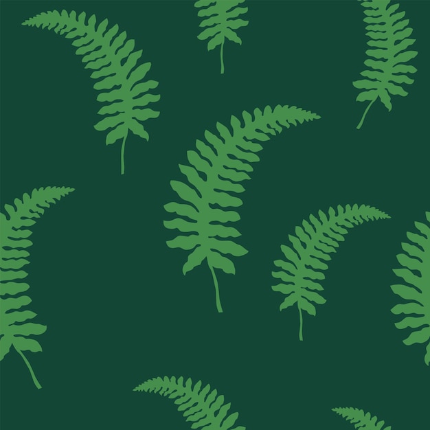 Seamless pattern with green fern