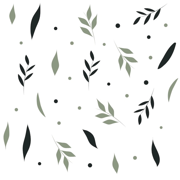 Seamless pattern with green leaf for textile ornament fabtic