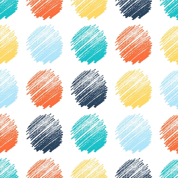 Seamless Pattern with hand drawn colorful scribble Smear. Abstract grunge texture. Vector illustration