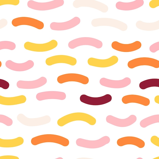 Seamless pattern with hand drawn colorful stripes