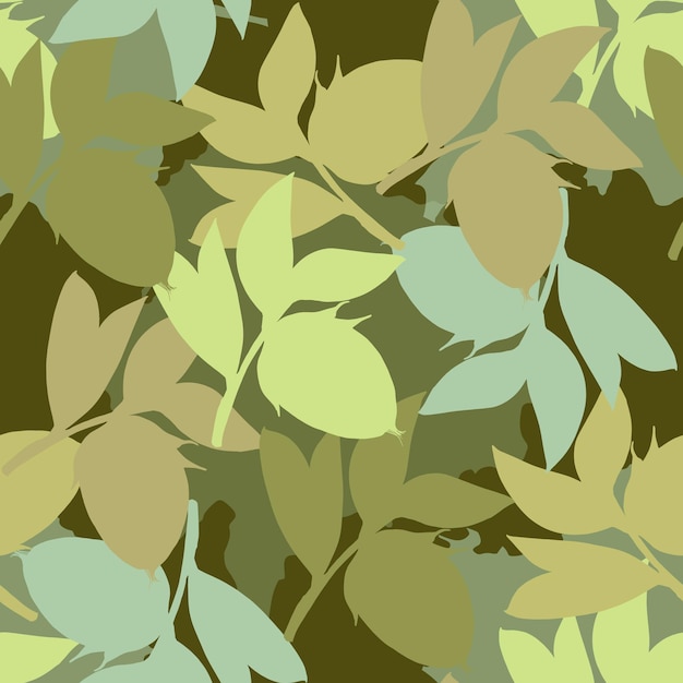 Seamless pattern with hand drawn cosmetic plants jojoba