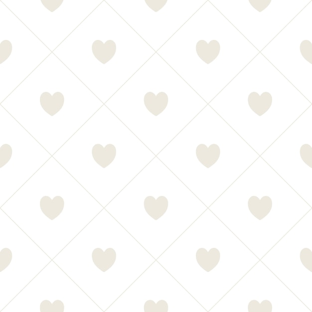 Seamless pattern with hearts, romantic background for wedding, birthday or Valentine's Day. Vector illustration