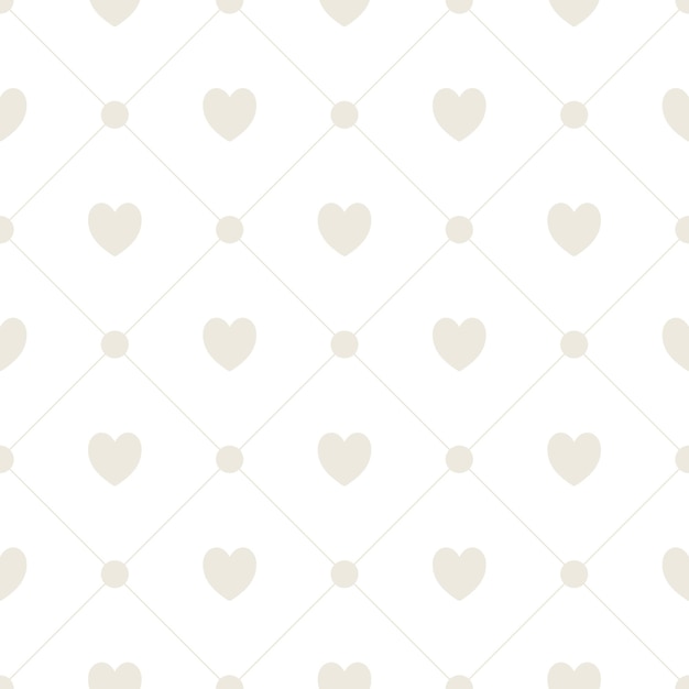 Seamless pattern with hearts, romantic background