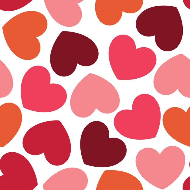 Seamless pattern with hearts