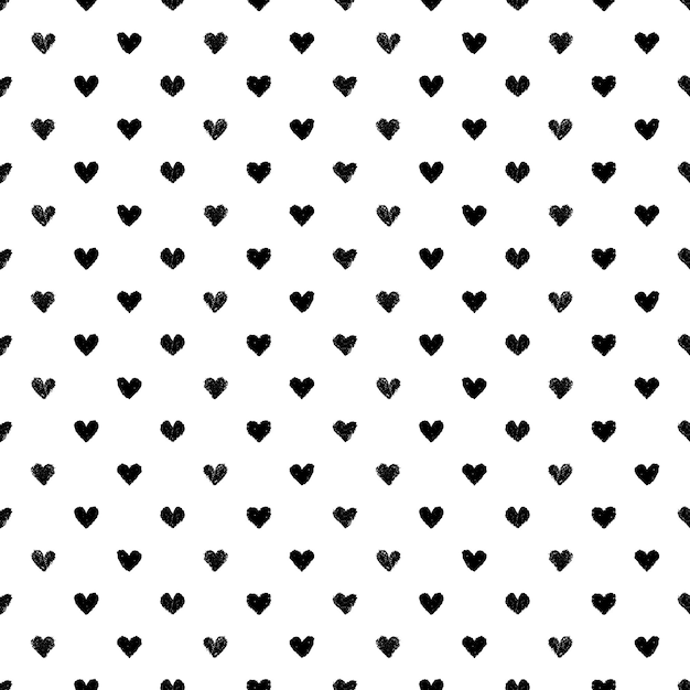 Seamless pattern with hearts