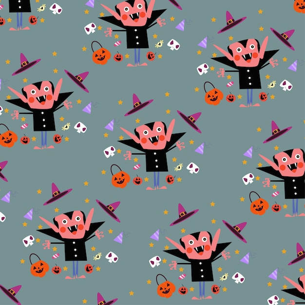 Seamless pattern with helloween perfect for wrapping paper