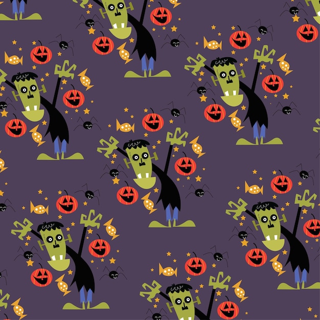 Seamless pattern with helloween perfect for wrapping paper