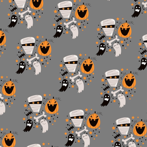 Seamless pattern with helloween perfect for wrapping paper