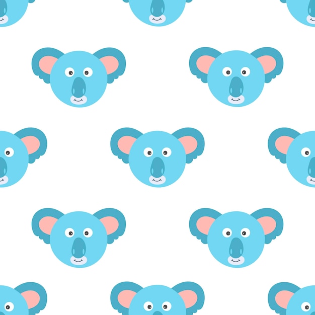 Seamless pattern with koala Childish fashion print Vector hand drawn illustration Animal Background