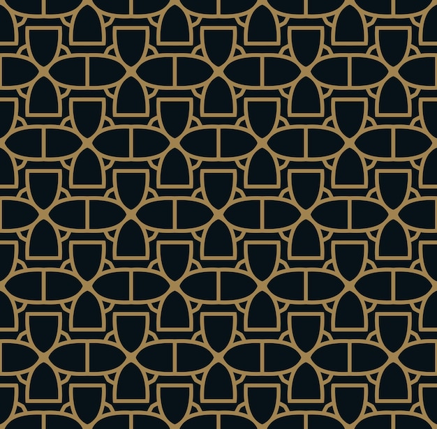 Seamless pattern with line ornament Abstract modern geometric vector background