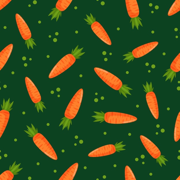 Seamless pattern with orange carrots vector illustration for fabrics textures wallpapers