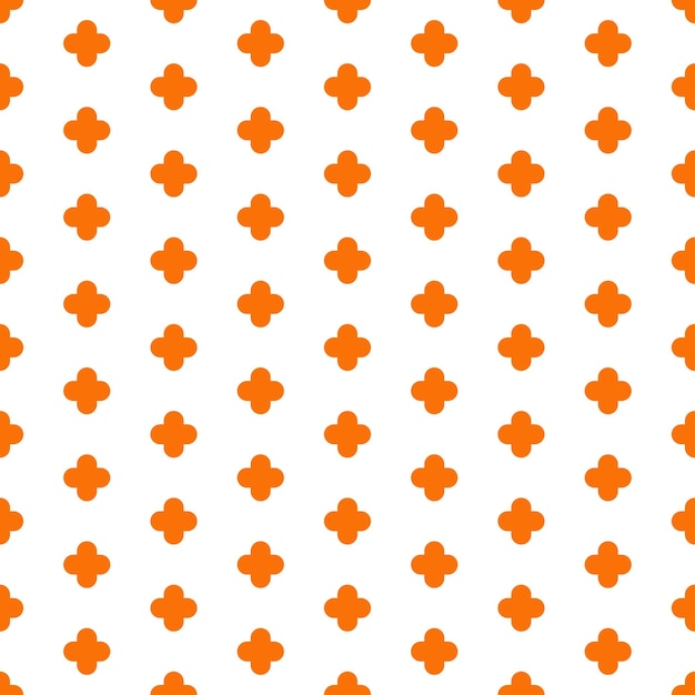 Seamless pattern with orange cross symbol