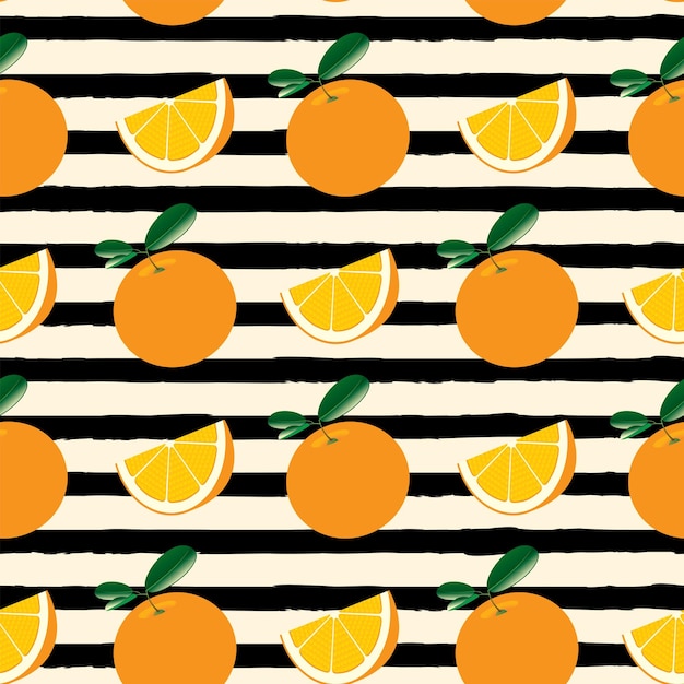 seamless pattern with orange