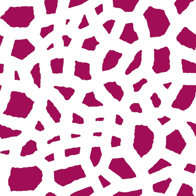 Seamless pattern with purple organic shapes