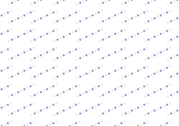 Seamless pattern with purple polka dots on white background