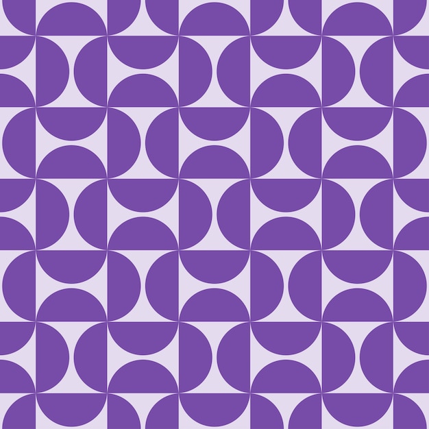 Seamless pattern with purple semicircles.