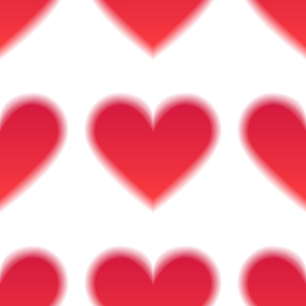 Seamless pattern with red hearts