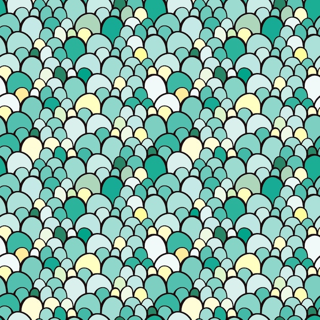 Seamless pattern with scale abstract ornament