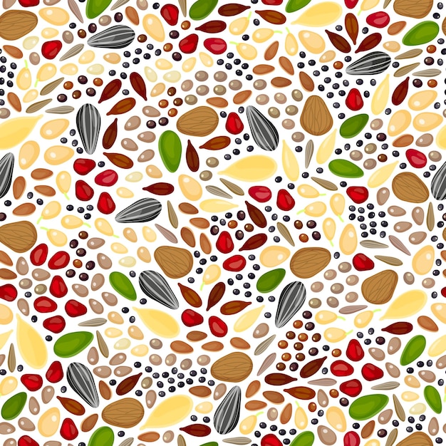 Seamless pattern with seeds