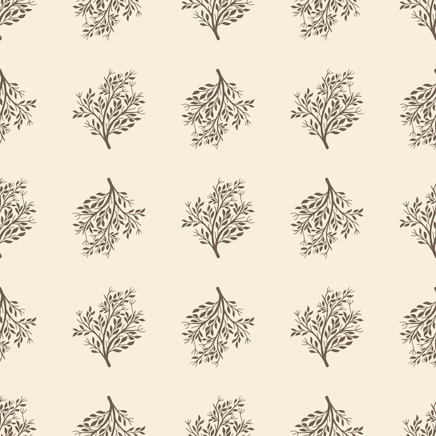 Seamless pattern with shrub.