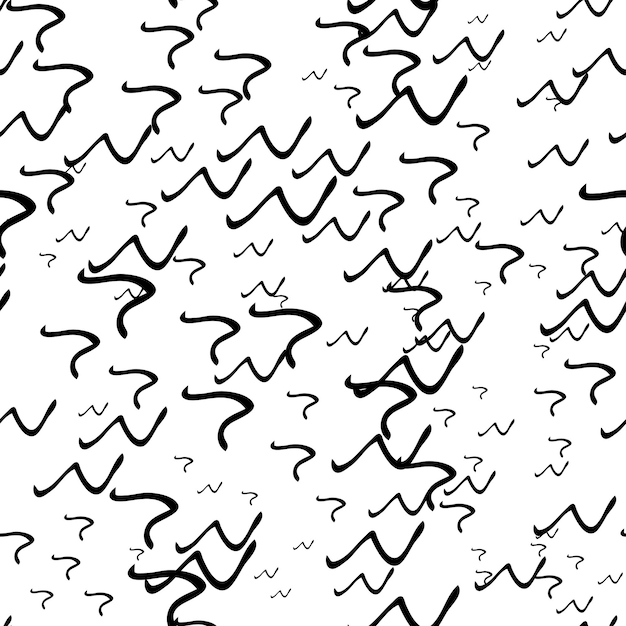 Seamless pattern with sketch squiggle