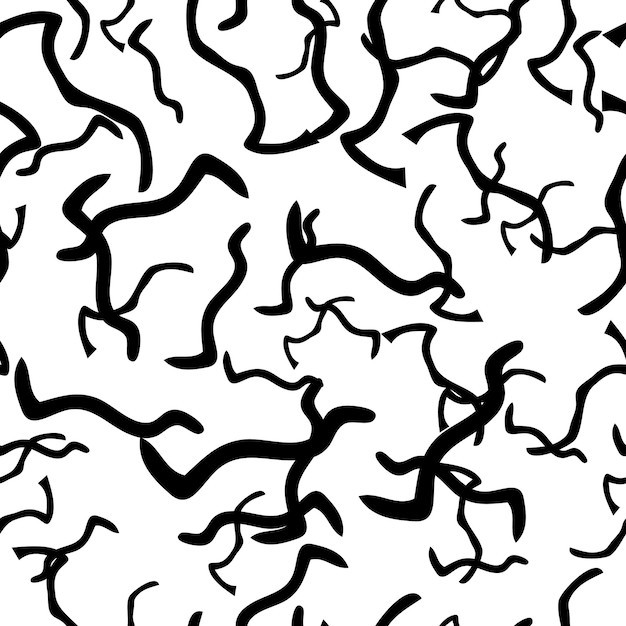 Seamless pattern with sketch squiggle