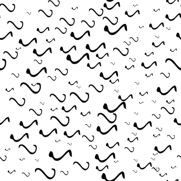 Seamless pattern with sketch squiggle