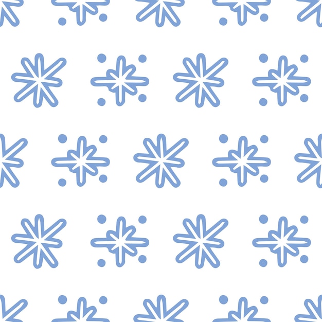 Seamless pattern with snowfkakes vector illustration