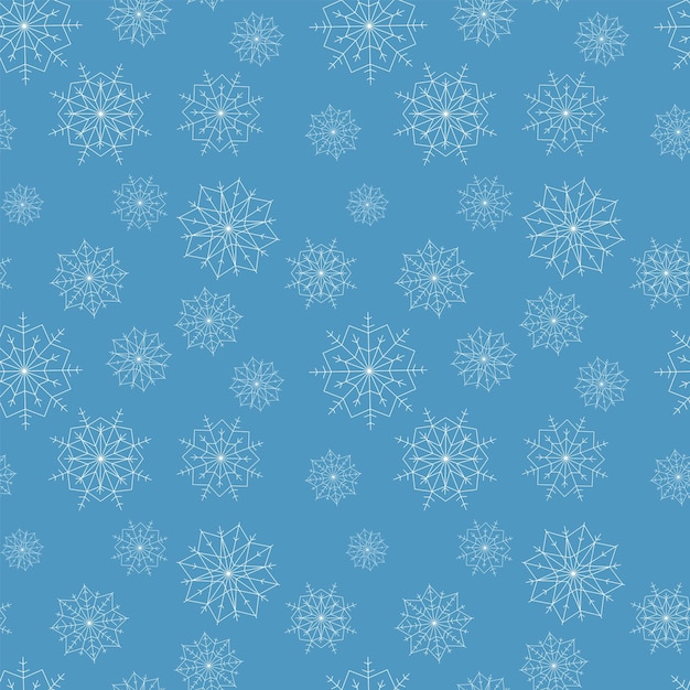 Seamless Pattern with Snowflakes Seamless background Christmas print great for wrapping fabric textiles wallpaper Vector illustration