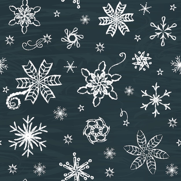 Seamless pattern with snowflakes