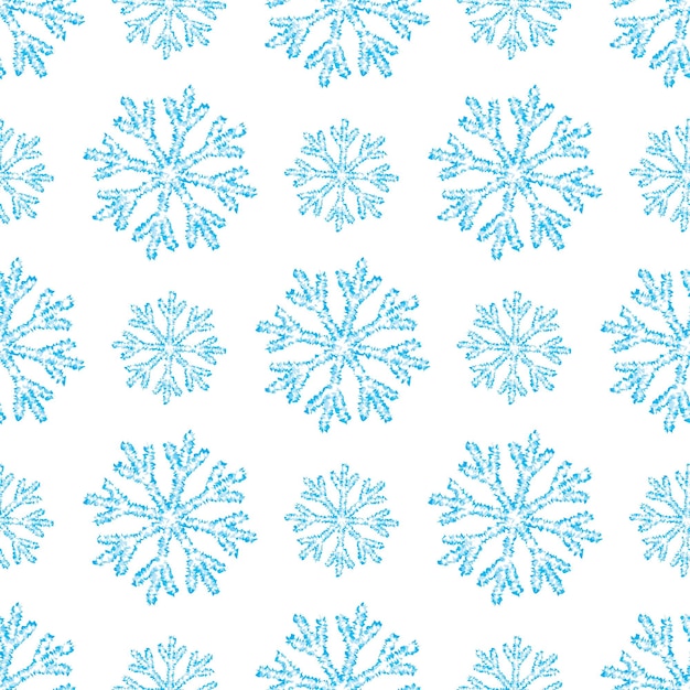 Seamless Pattern with Snowflakes