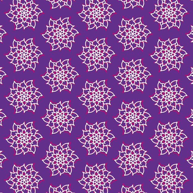 Seamless pattern with a star on a purple background.