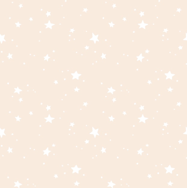 Seamless pattern with stars on beige background