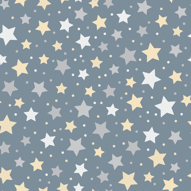 Seamless pattern with stars Pastel colors