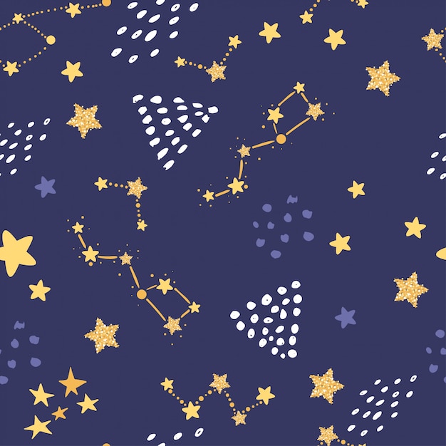 Seamless pattern with stars