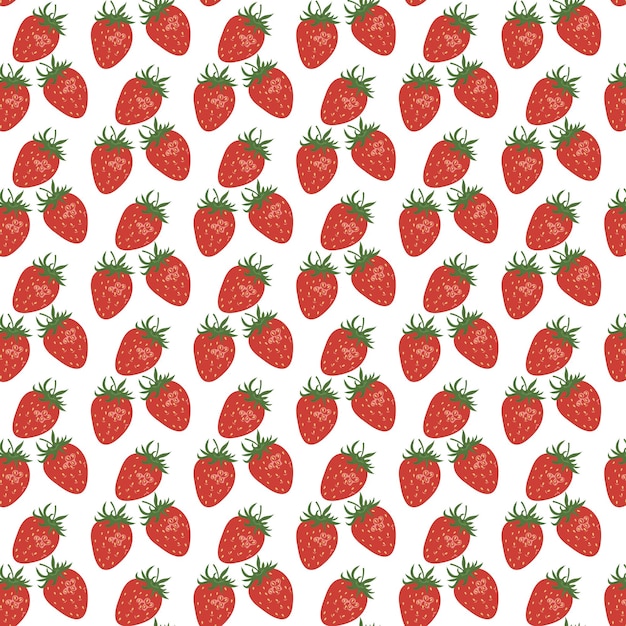 Seamless pattern with strawberries The pattern is great for posters flyers pockets dishes