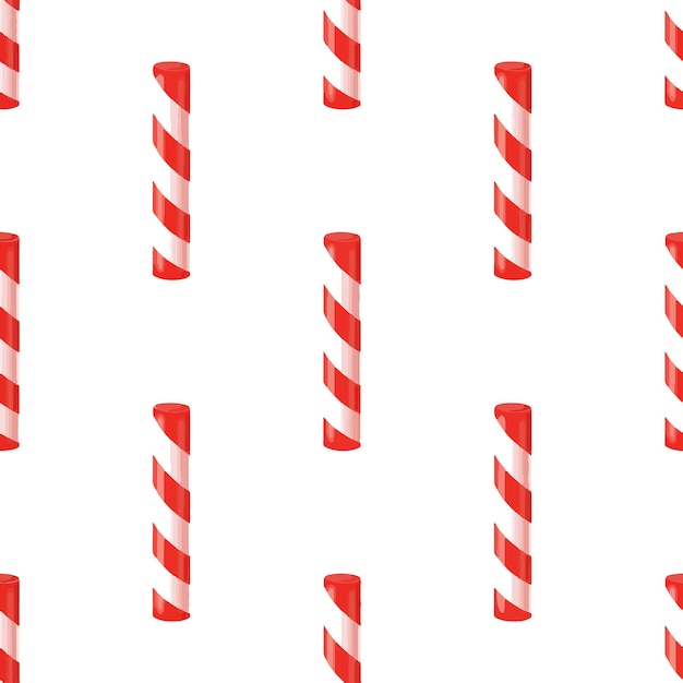 Seamless pattern with striped candy sticks