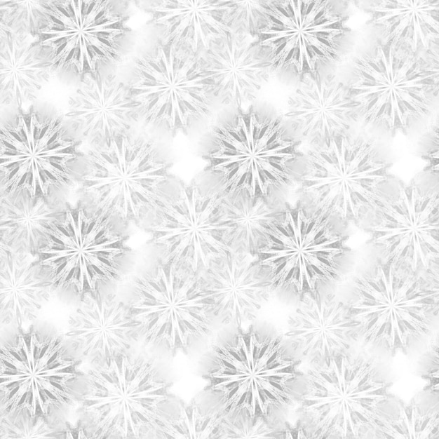 Seamless pattern with stylized textural Snowflakes illustration