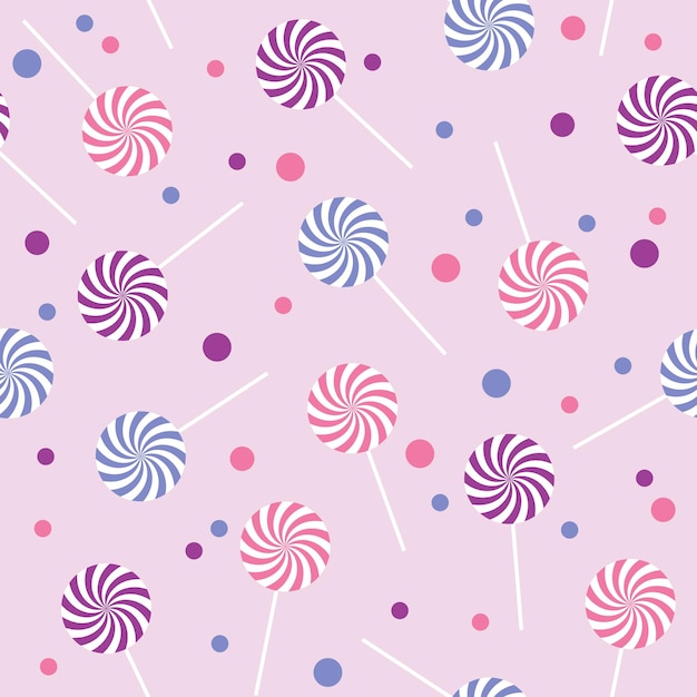 Seamless pattern with sweet lollipops Wrapping or background