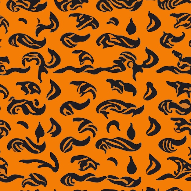 Seamless pattern with tiger spots