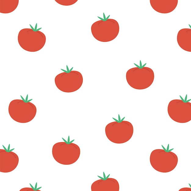 Seamless pattern with tomatoes Repeating background with vegetables