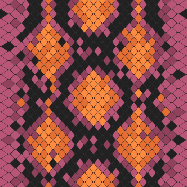 Seamless pattern with toxic python print