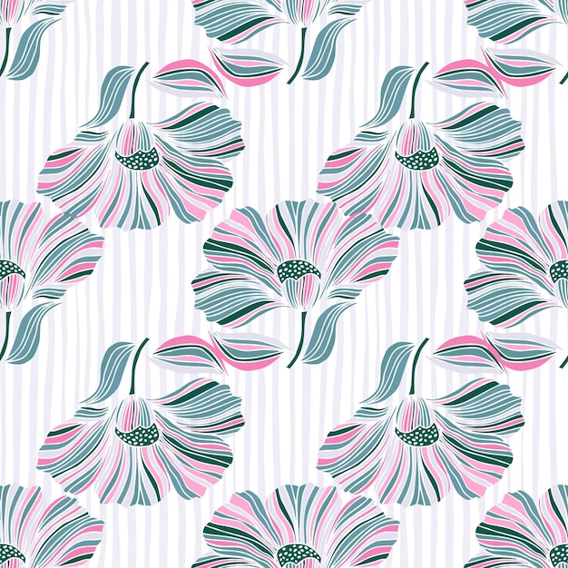 Seamless pattern with tropical leaves Stylized floral background